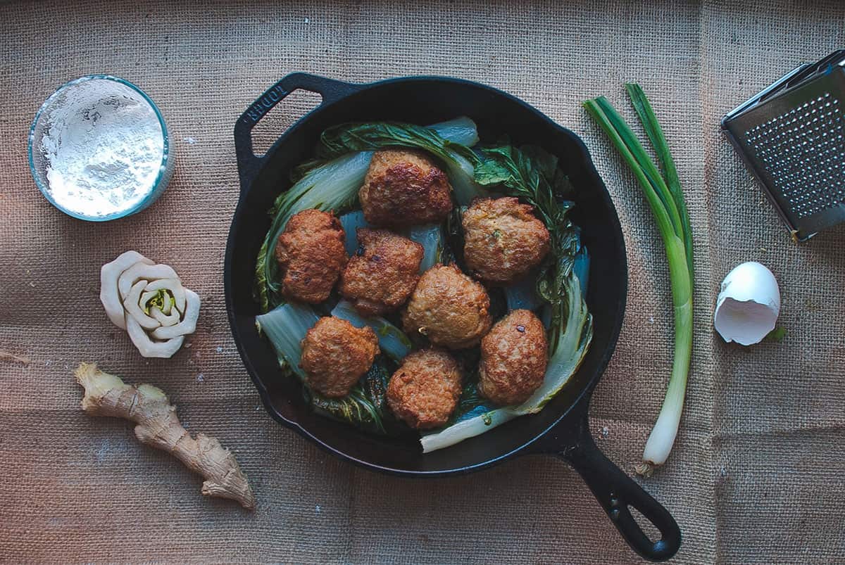 Shanghainese lion’s head meatballs (shi zi tou)
