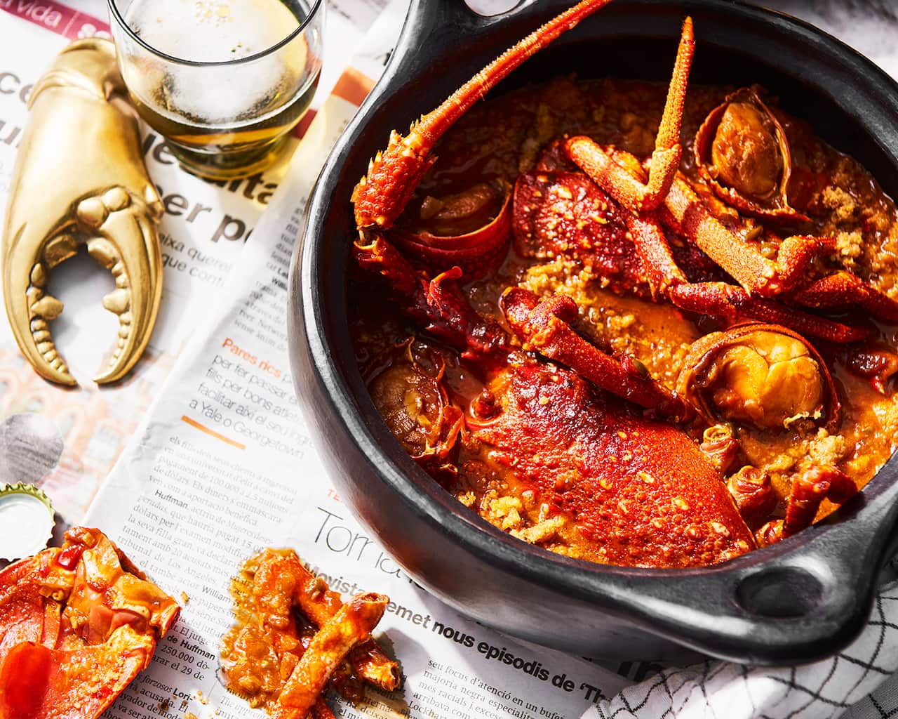 Lobster and gin hotpot (caldereta de llangosta)