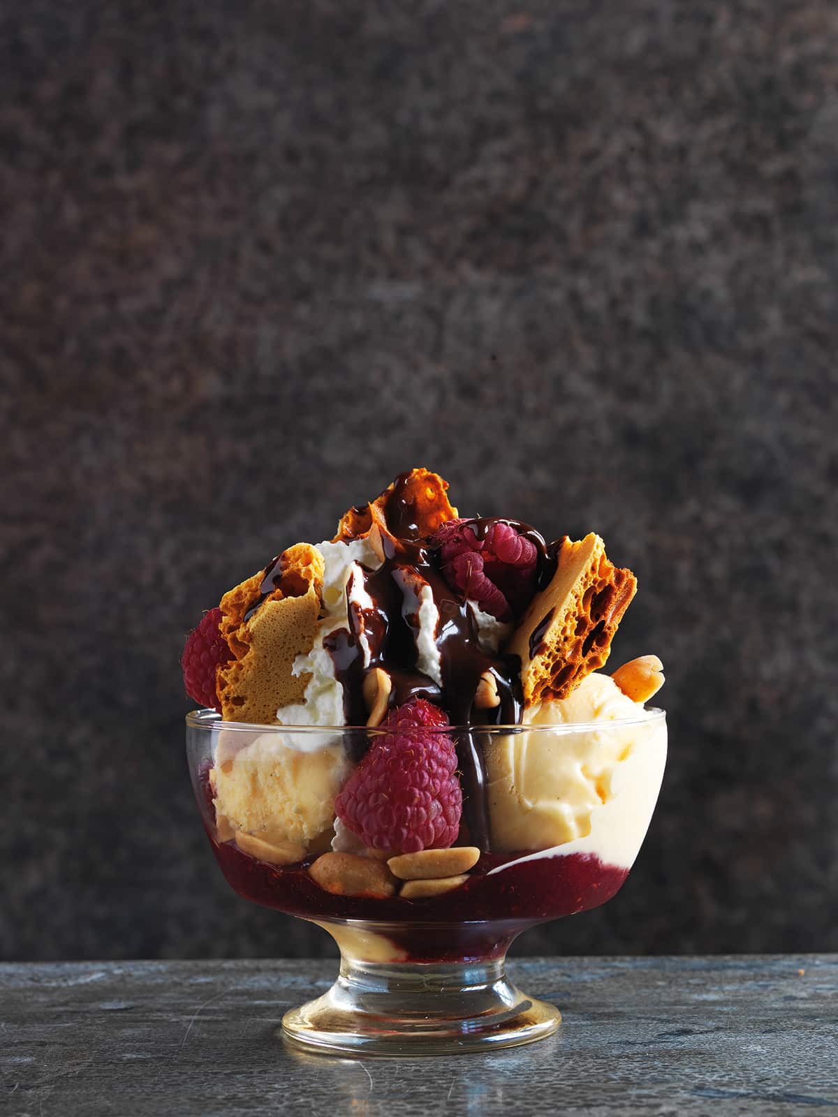 Lotus ice-cream sundae