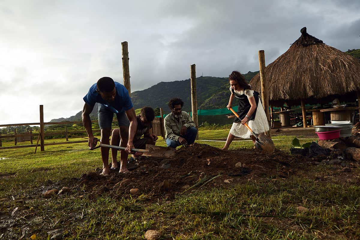Sarah Todd learns how these Fijians cook a feast in the earth 
