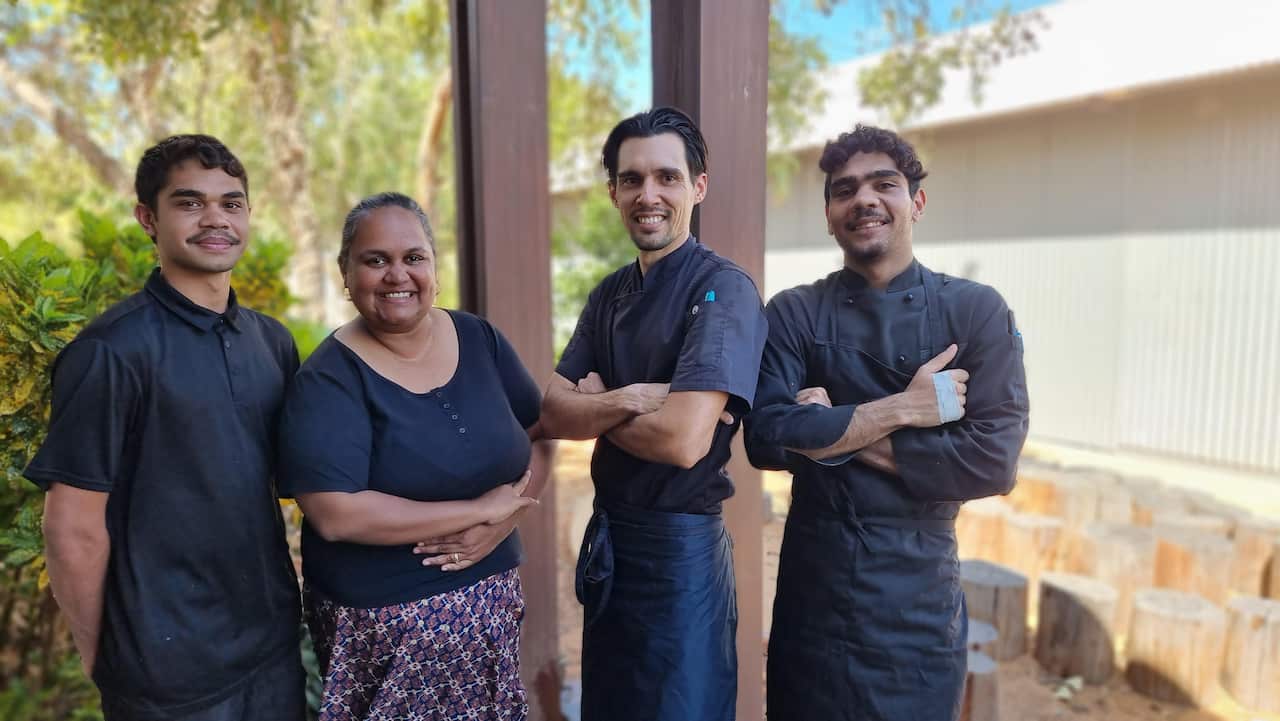 Carol-Anne Bernard (second from left) and Lenny Tang Wei (second from right).