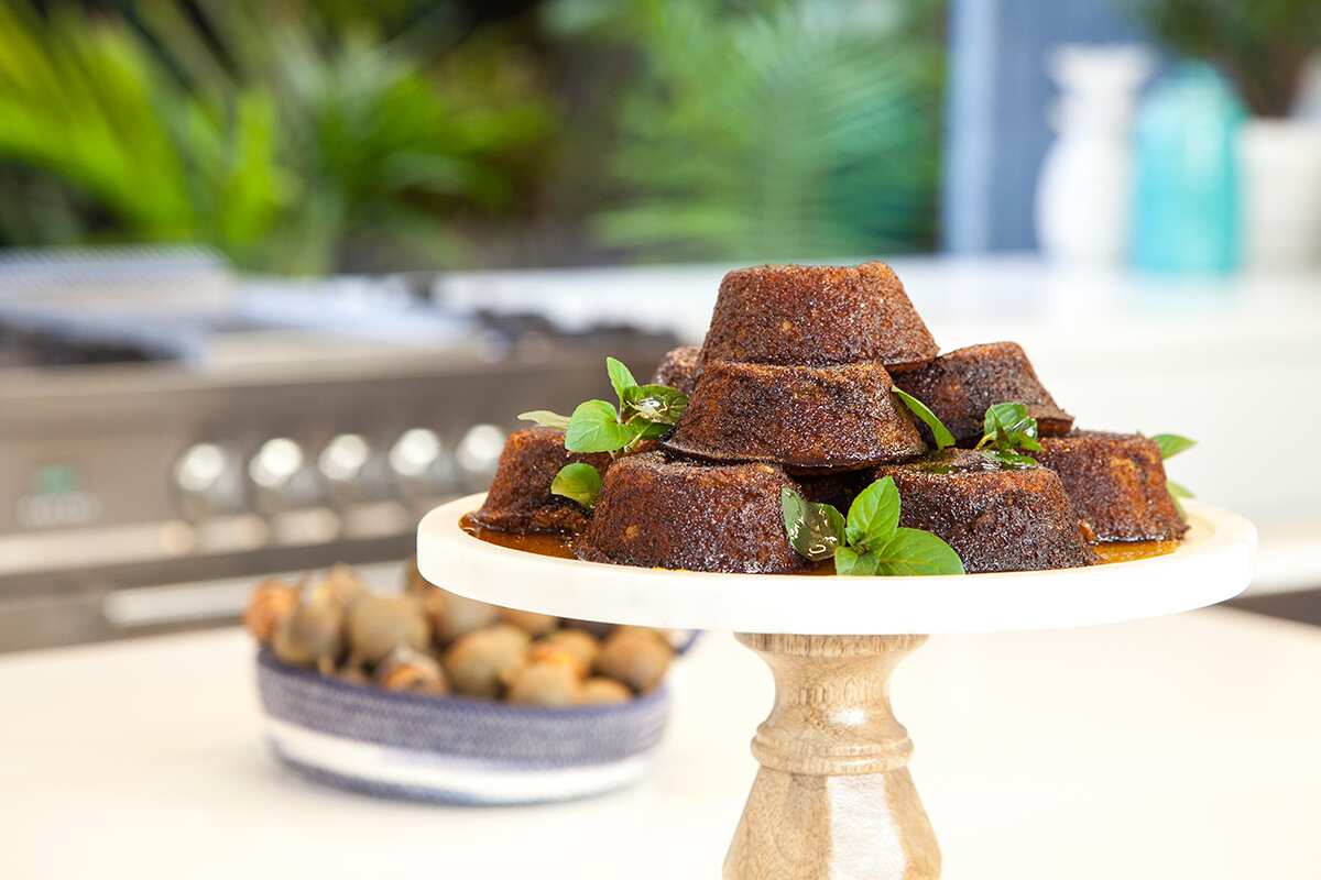 macadamia and mandarin cake with cinnamon syrup