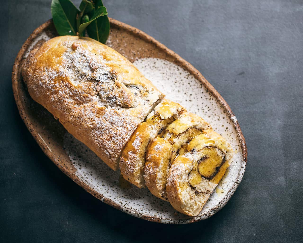 Macadamia, wattleseed and chocolate damper