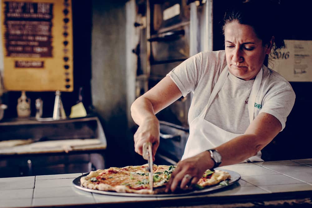 Maggie De Marco Mieles at Di Fara pizza