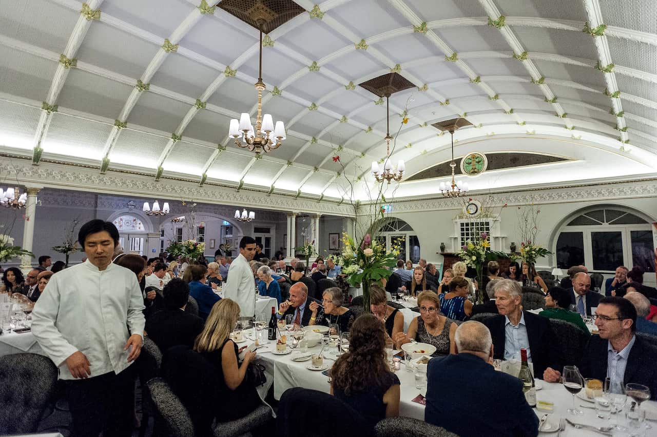 Dinner at the Hydro Majestic ballroom. 