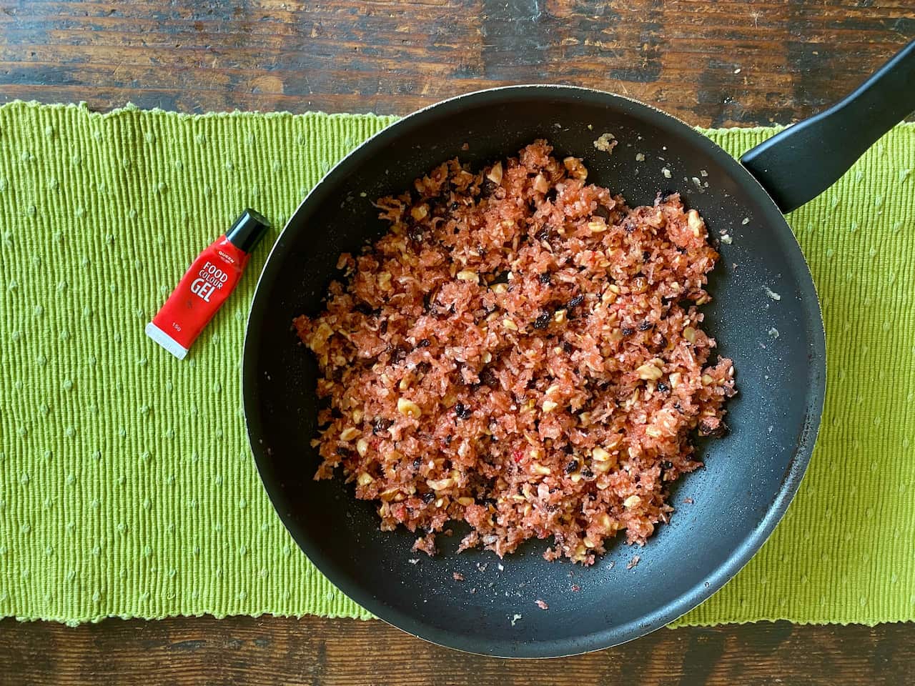 The coconut filling for the pancakes.