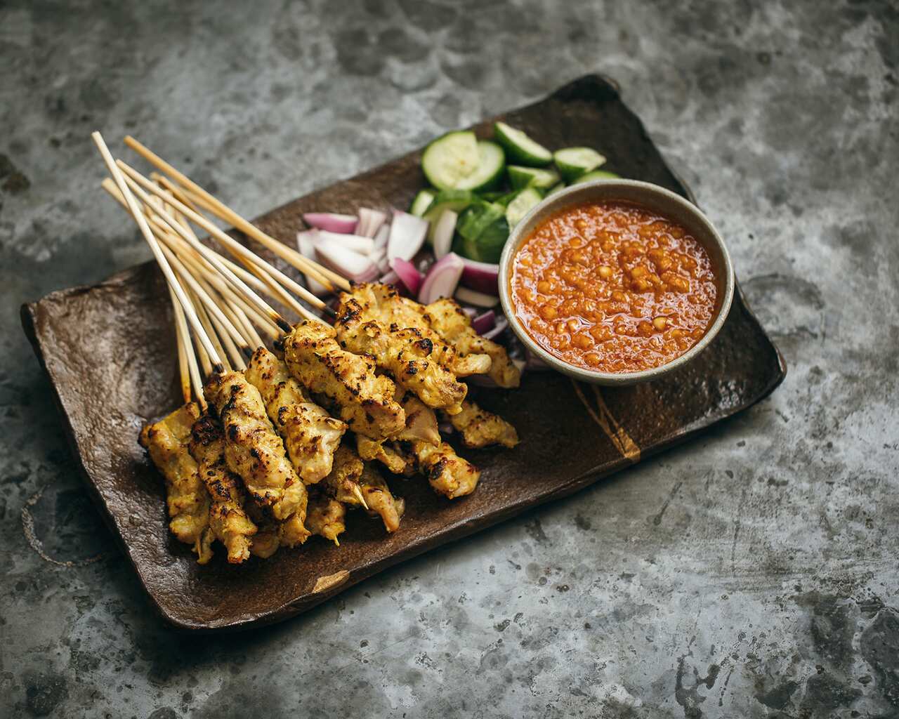 Malaysian chicken satay (satay ayam)