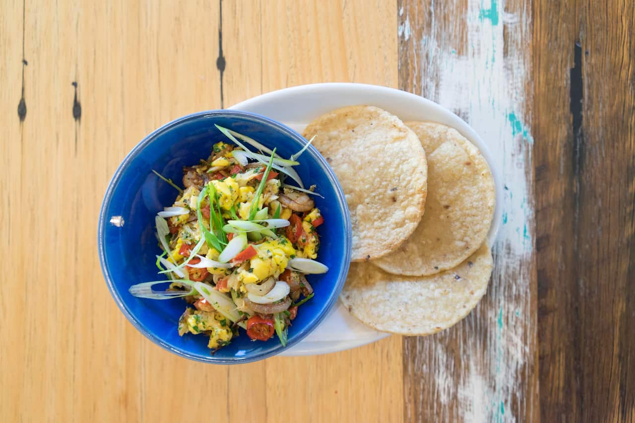 Mama Blu's Kitchen: The saltfish dish has strong, umami flavours reminiscent of South East Asia's ikan bilis.