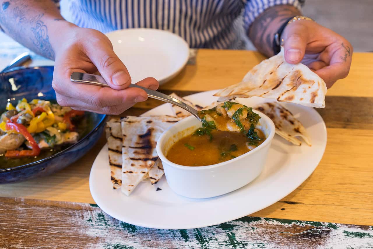 Mama Blu's Creole shrimp