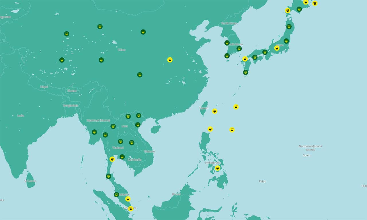 Oodles of Noodles map
