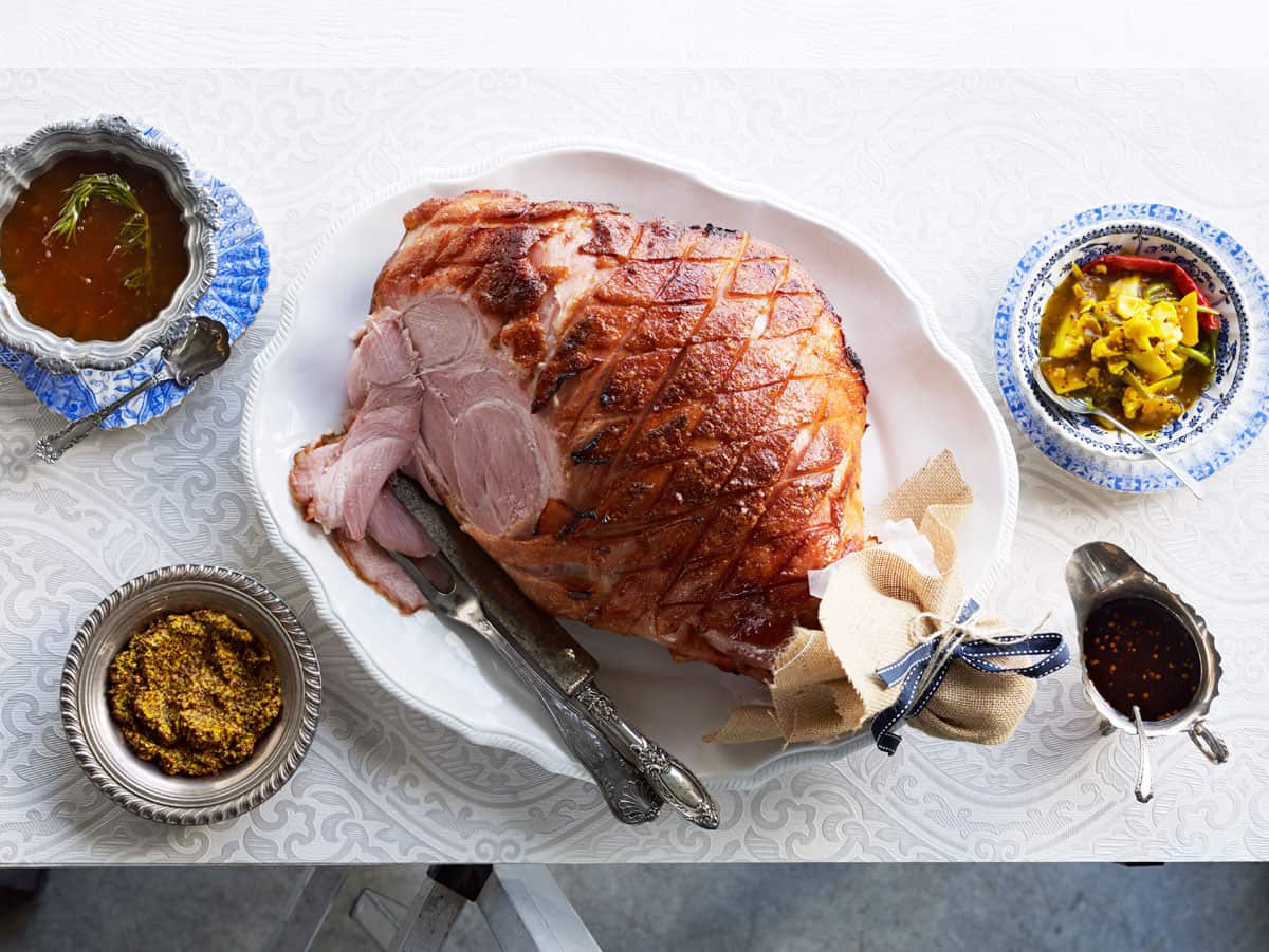 Maple syrup glazed ham