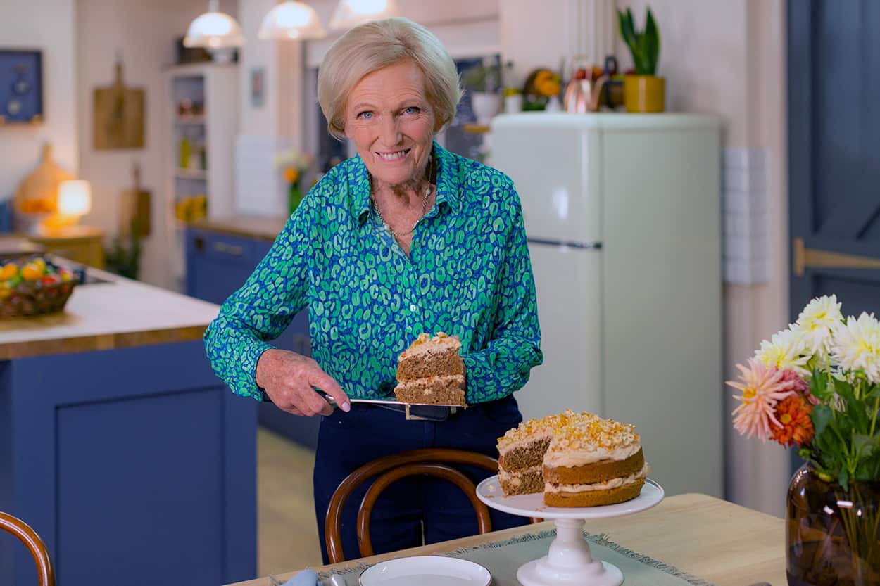 Mary Berry with Coffee Praline Cake slice