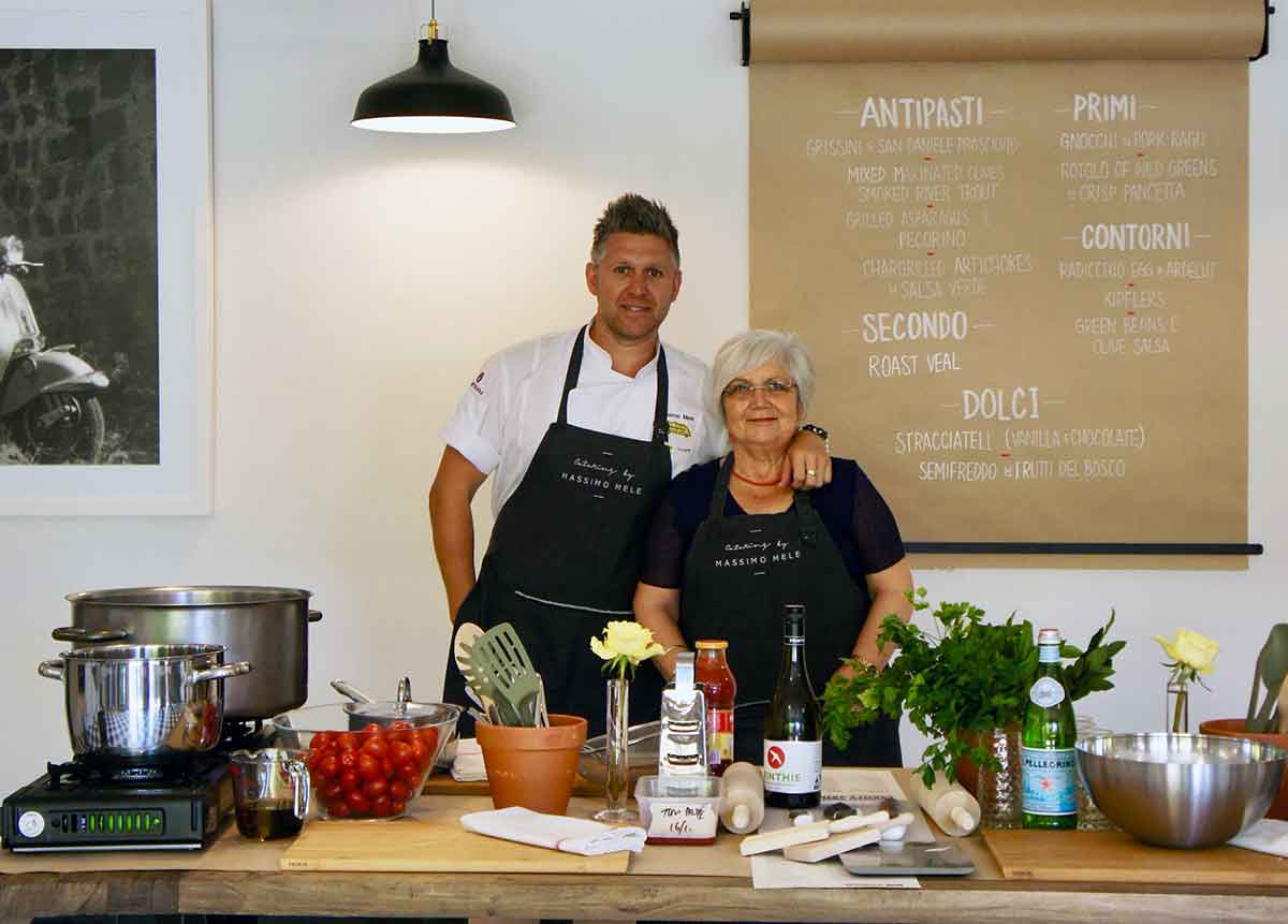Massimo Mele and his mother Maria