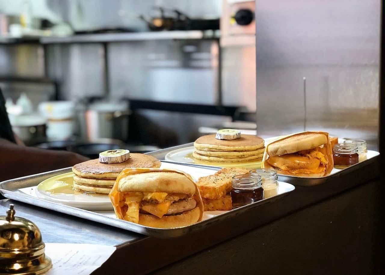 pancakes with a McLovin’ muffin and a side of hash browns.