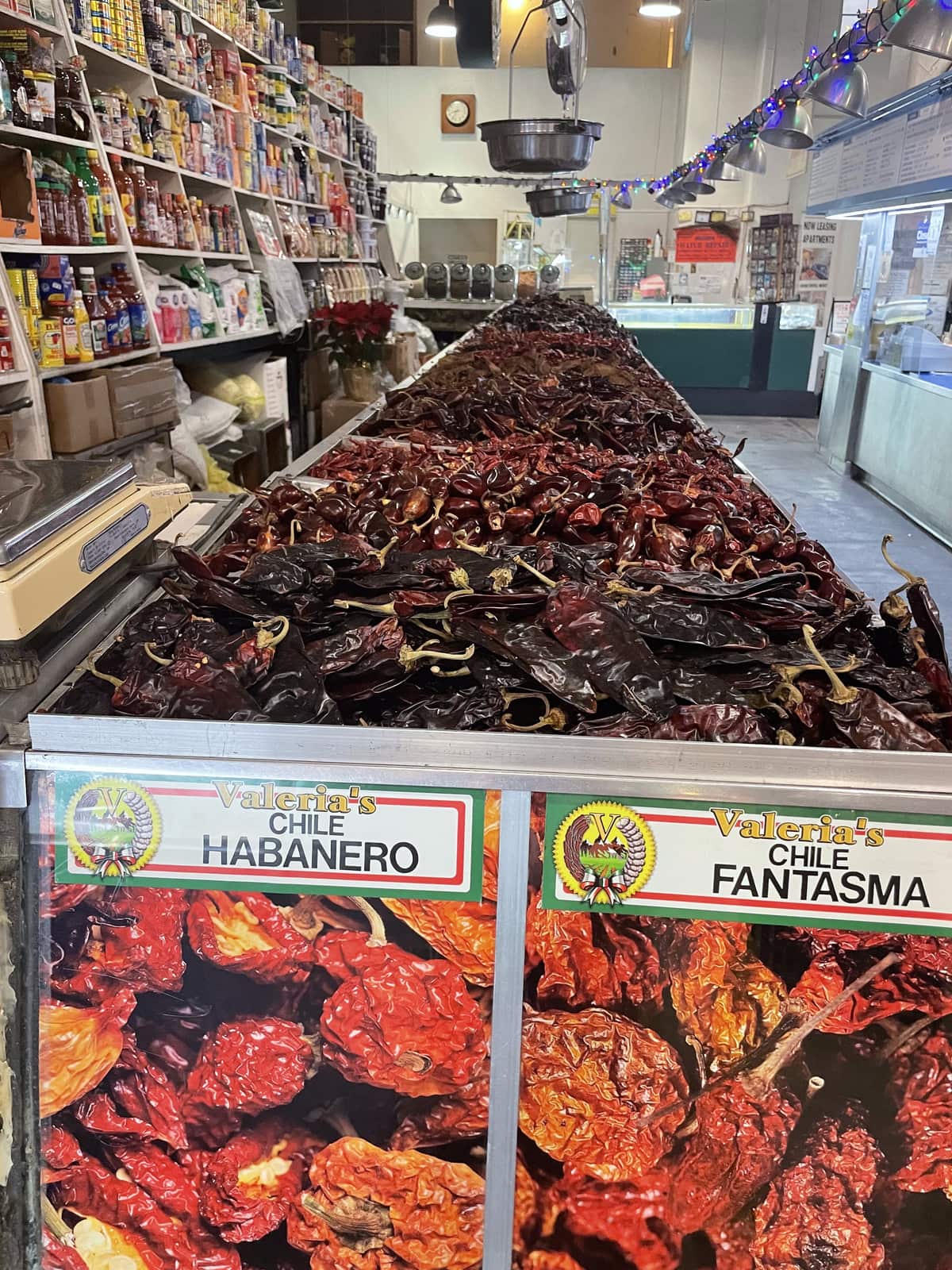 Chillies used in Mexican cooking - habanero, fantasma