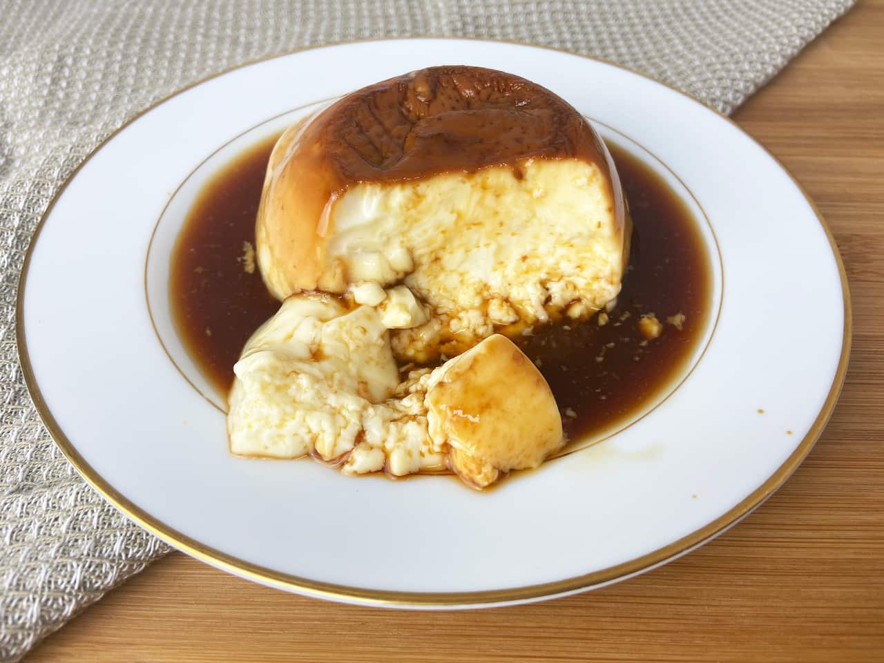Microwave flan