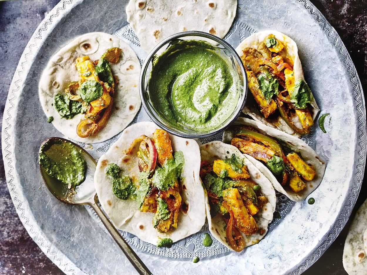 Mini paneer kathi rolls