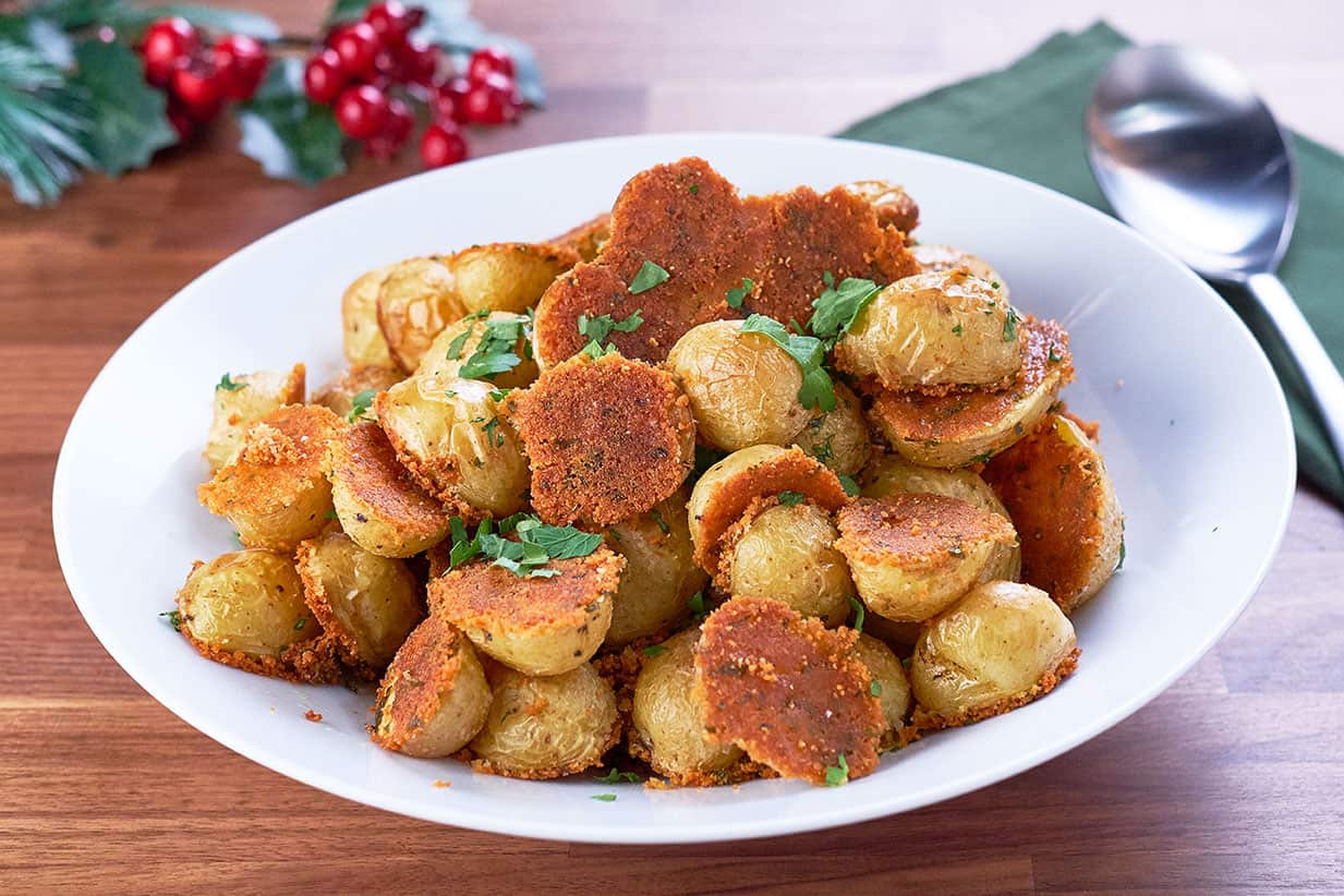 Crispy parmesan potatoes
