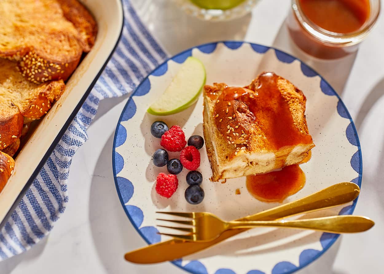 Overnight apple French toast