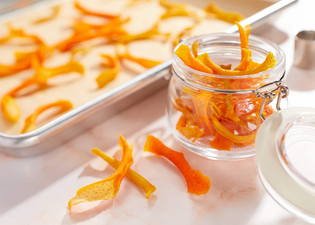 Dried citrus peels