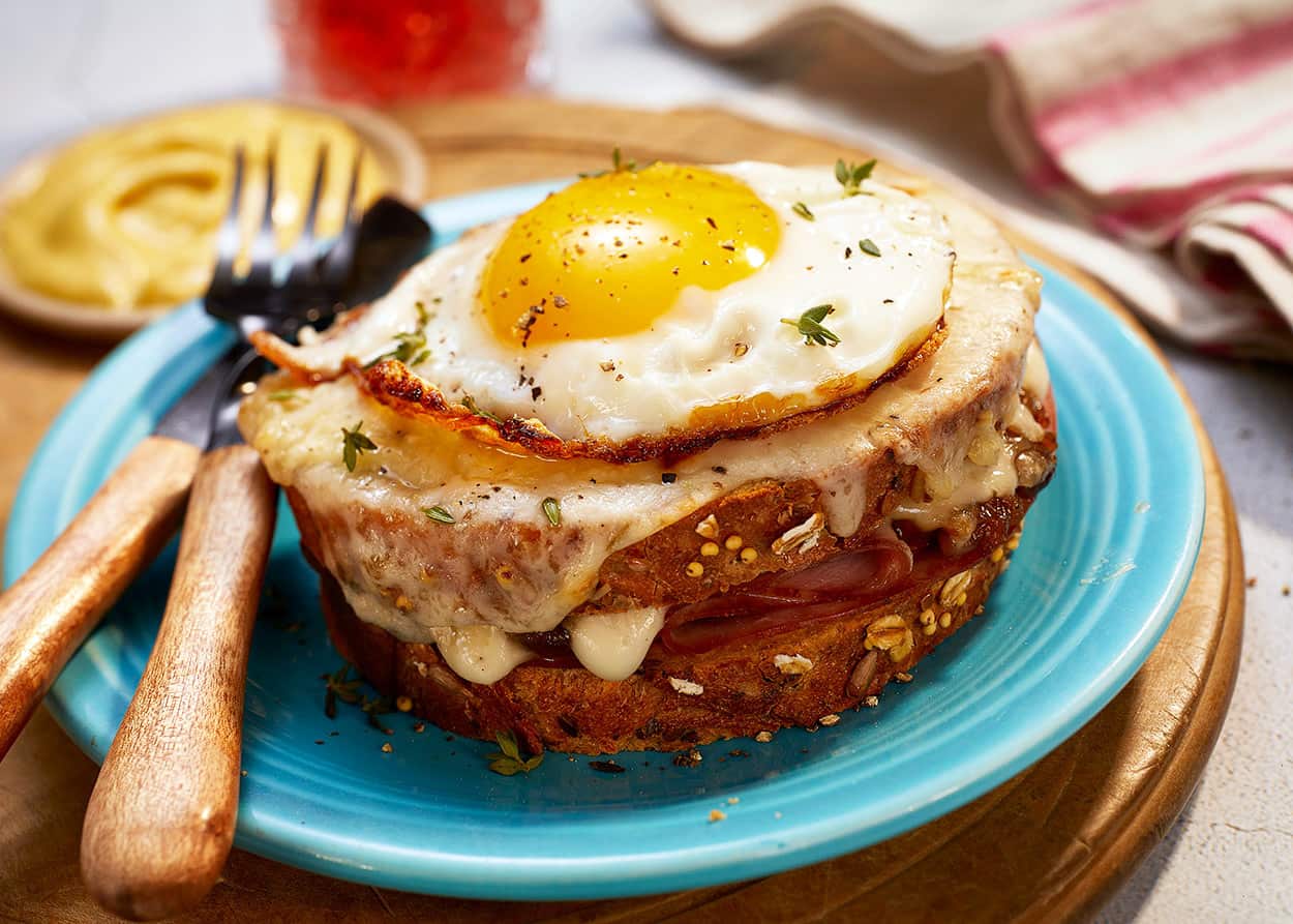 French onion croque madame