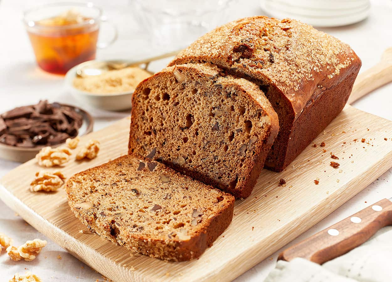 Chocolate walnut banana bread
