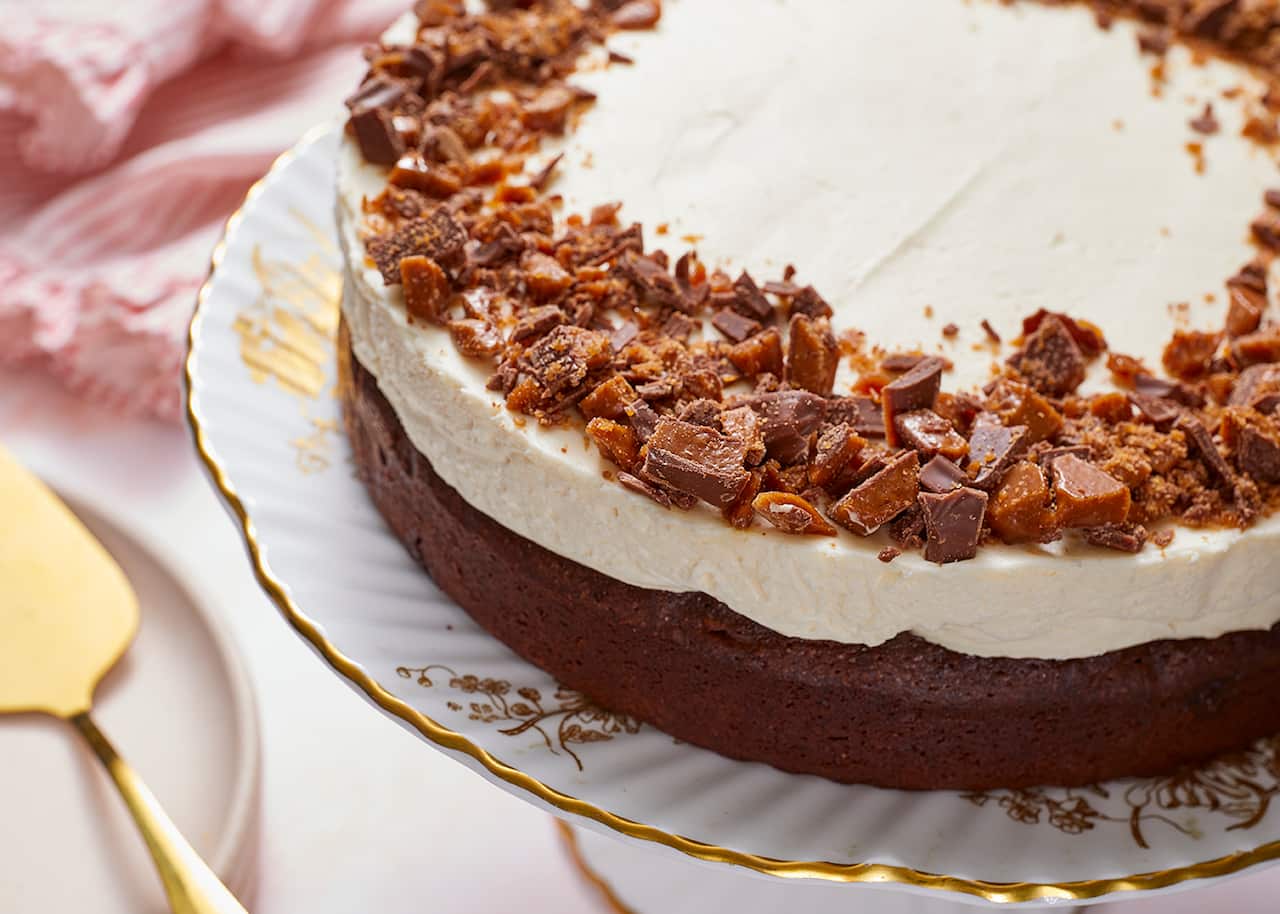 Toffee brownie cheesecake