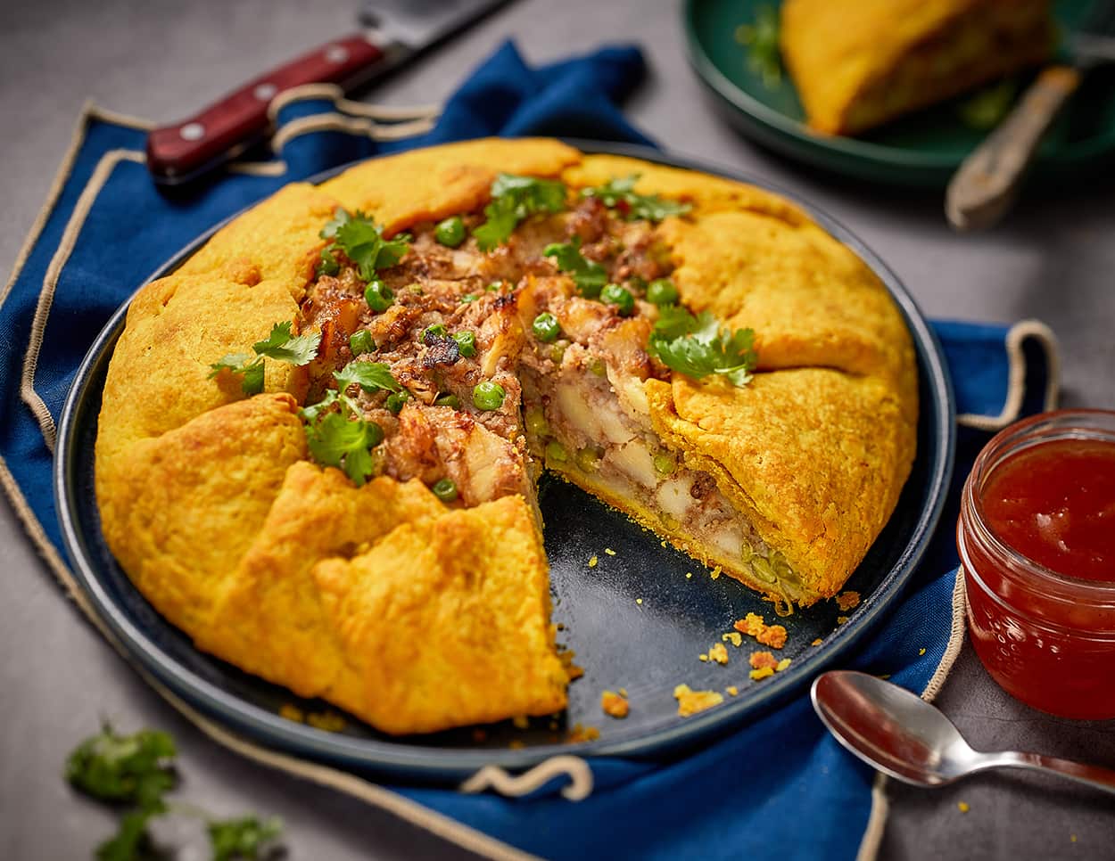 Vegan samosa galette