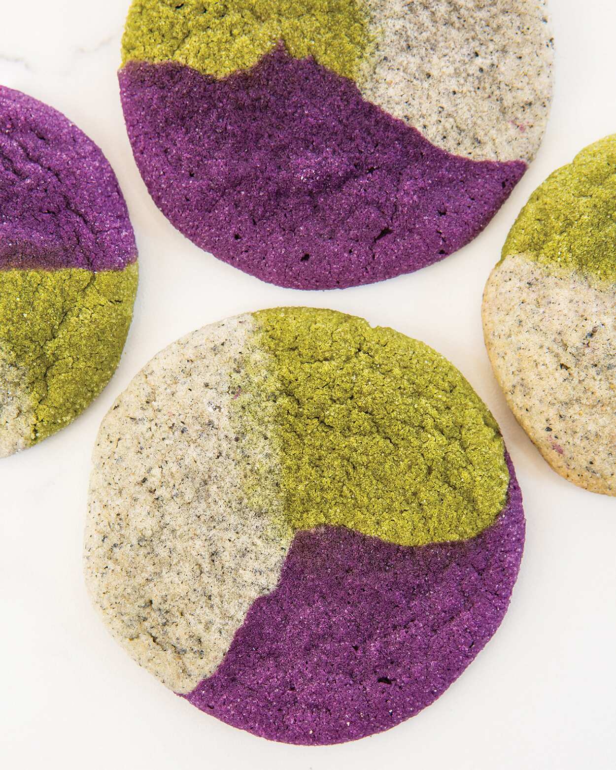 Black sesame Neapolitan sugar cookies 