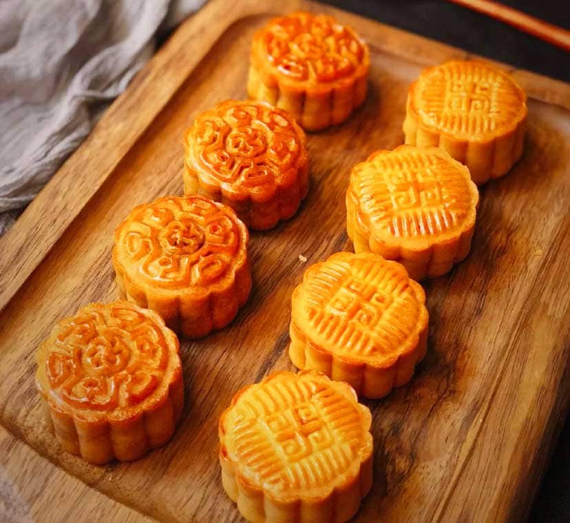Mooncakes are presented to celebrate the Mid-Autumn Festival.