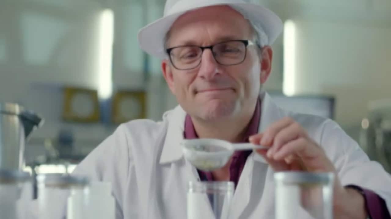 Dr Michael Mosley investigates the contents of human breast milk in the lab by tearing it apart.