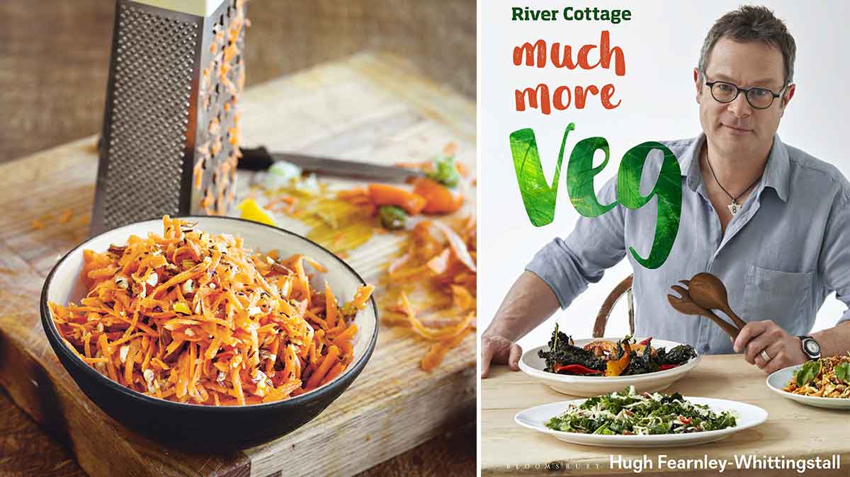 Carrot salad and Hugh Fearnley-Whittingstall's book