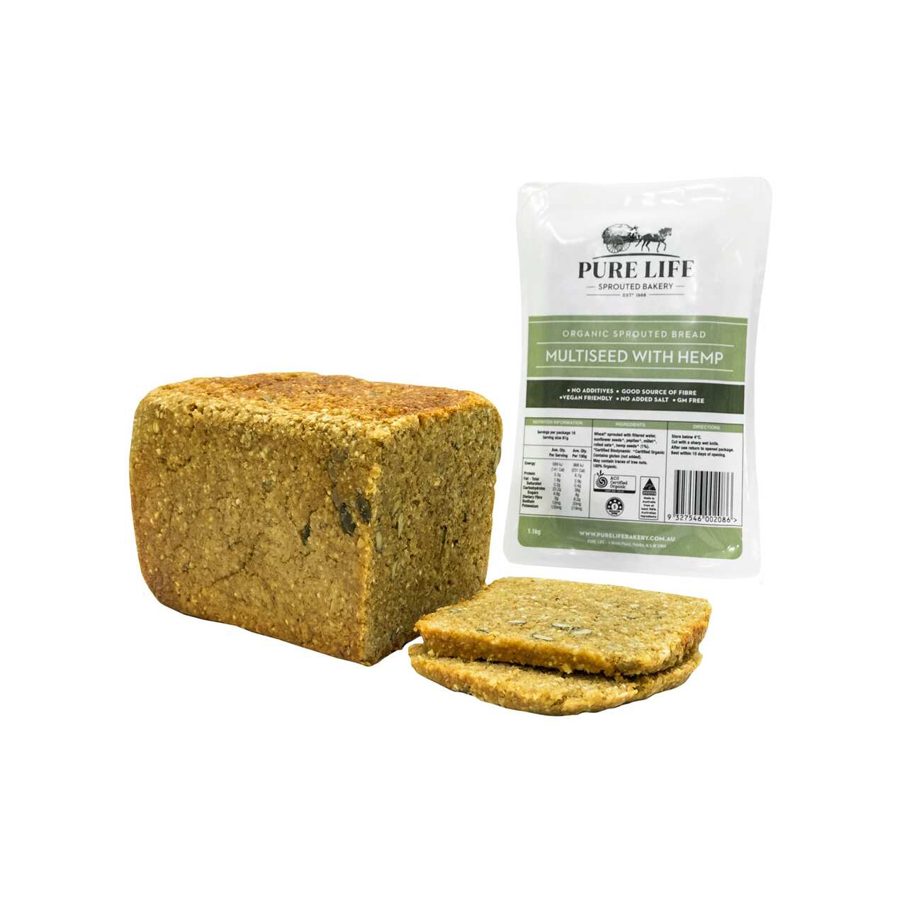 Pure Life’s new multiseed loaf is made from a sprouted wheat germ base, pumpkin, sunflower, millet and hemp seeds.