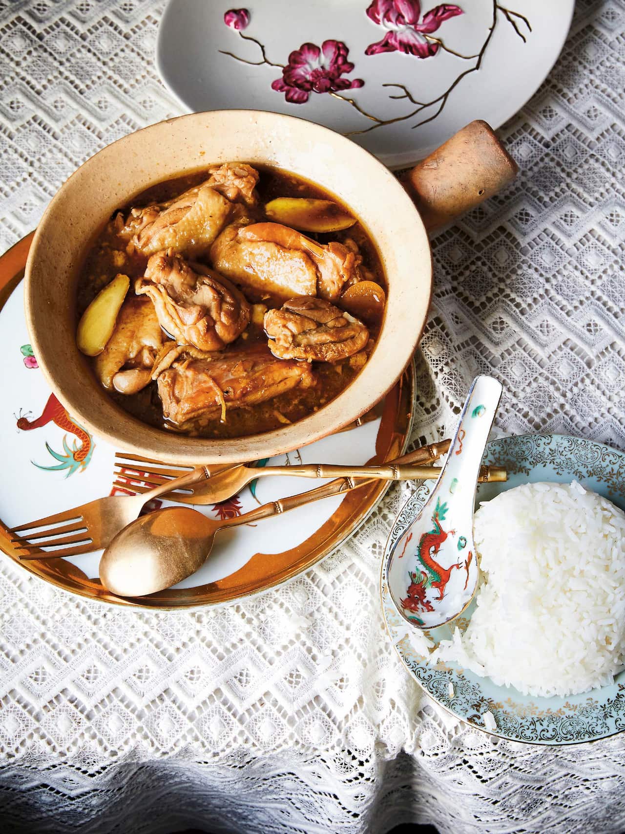 Mum’s braised ginger chicken