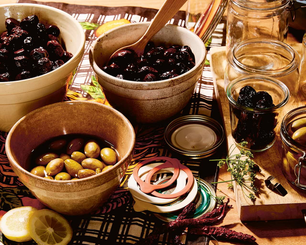 My mother's dried black olives