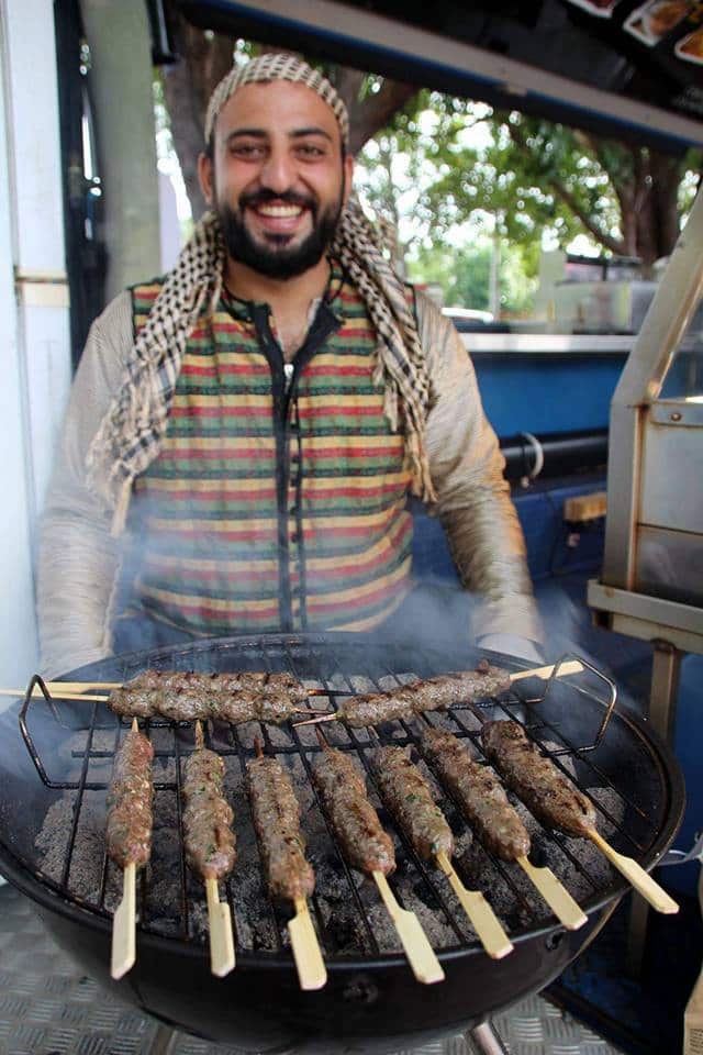 Nadeem Turkia in his Syrian food truck Flavours of Damascus