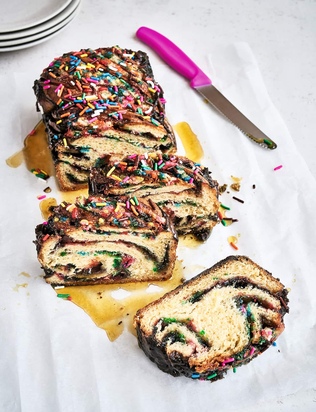 Sprinkle butter babka loaf 