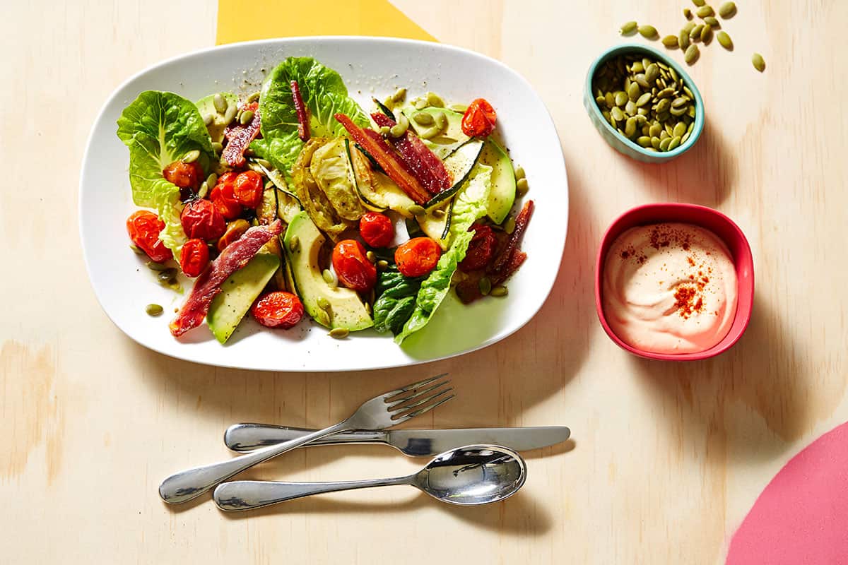 Naked BLT with smoked paprika mayonnaise