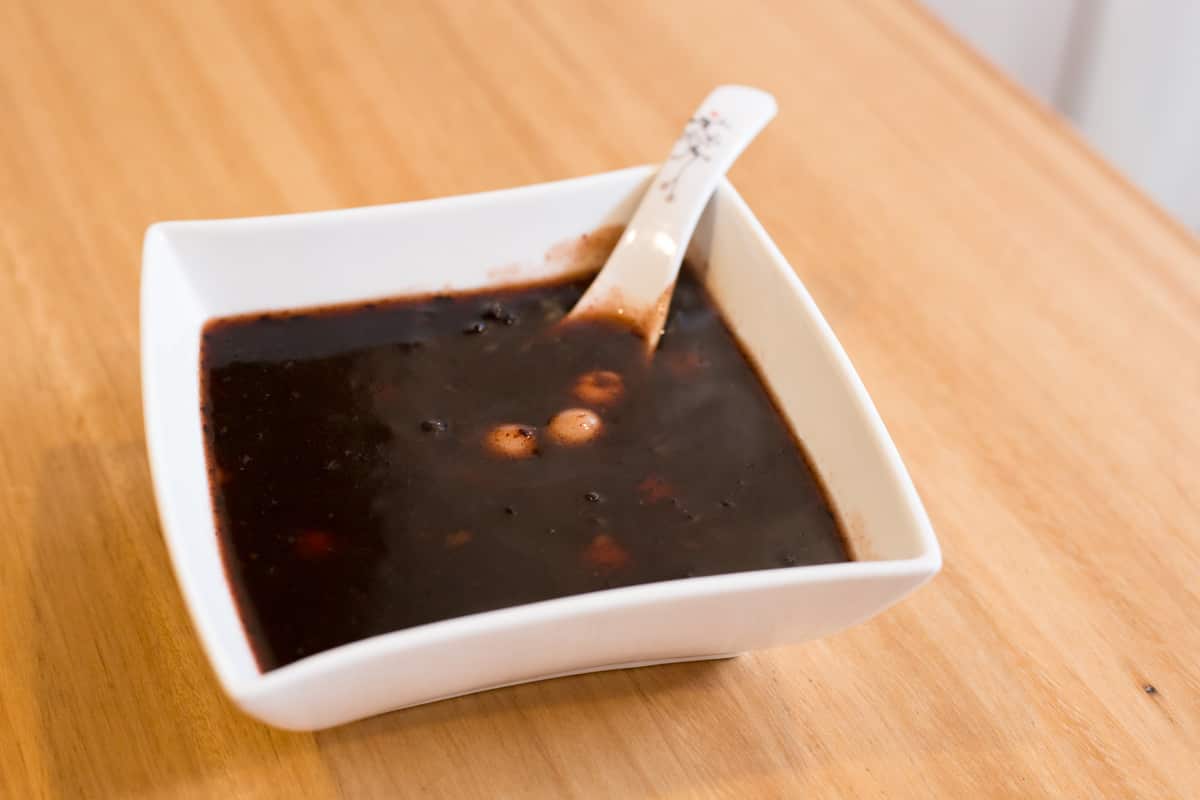 You’ll soon be able to finish your meal at Nanjing Story with a traditional dessert from the Jiangsu province, glutinous rice balls in a red bean soup.