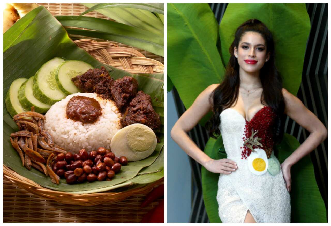 Malaysian Miss Universe contestant Samantha Katie James will wear a dress inspired by the dish nasi lemak at this year's competition.