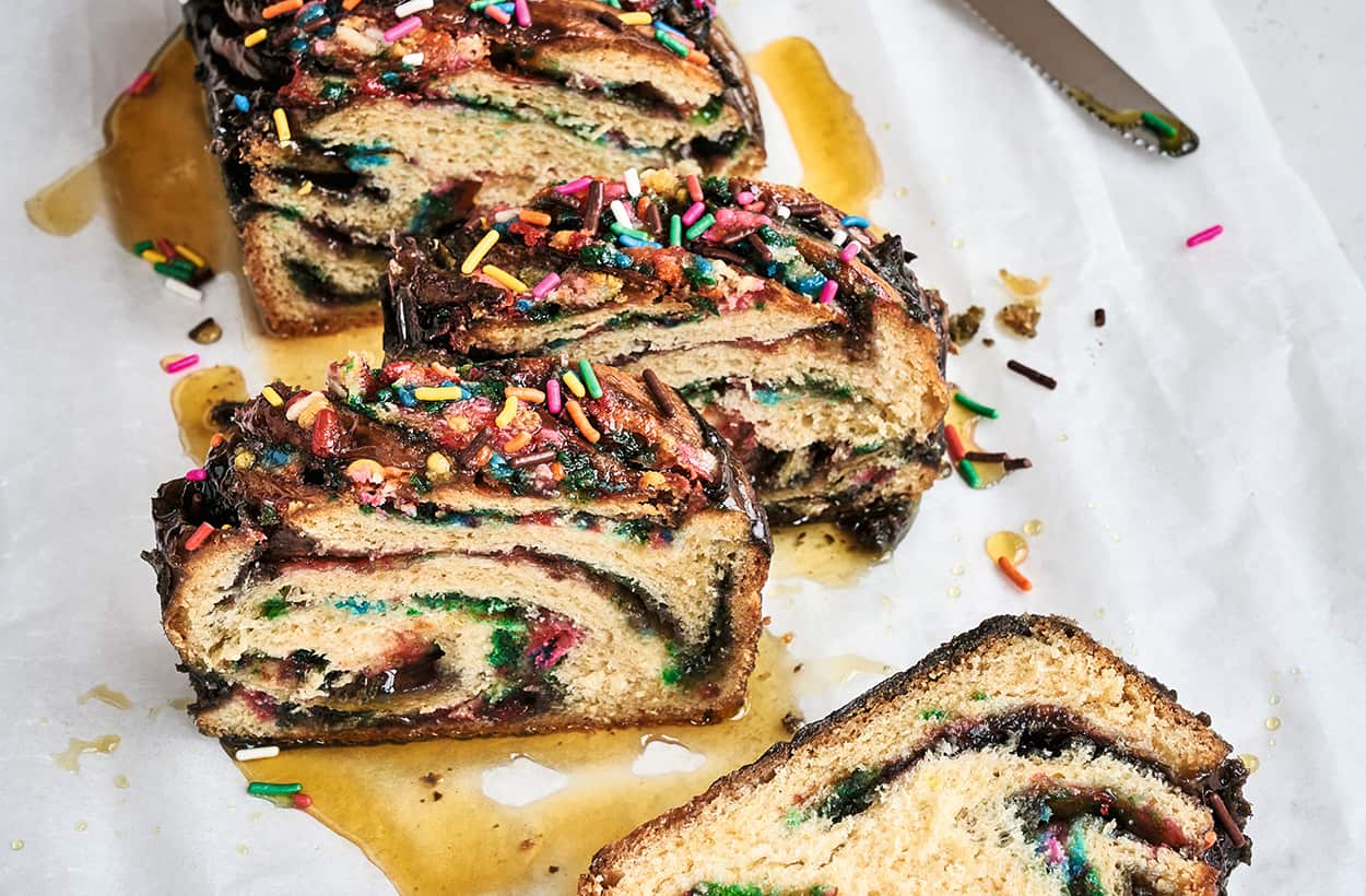 Sprinkle butter babka loaf