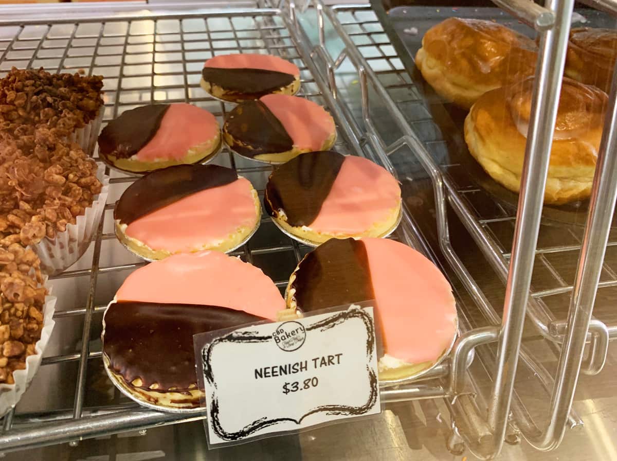 The classic neenish tart at Melbourne's CBD bakery.
