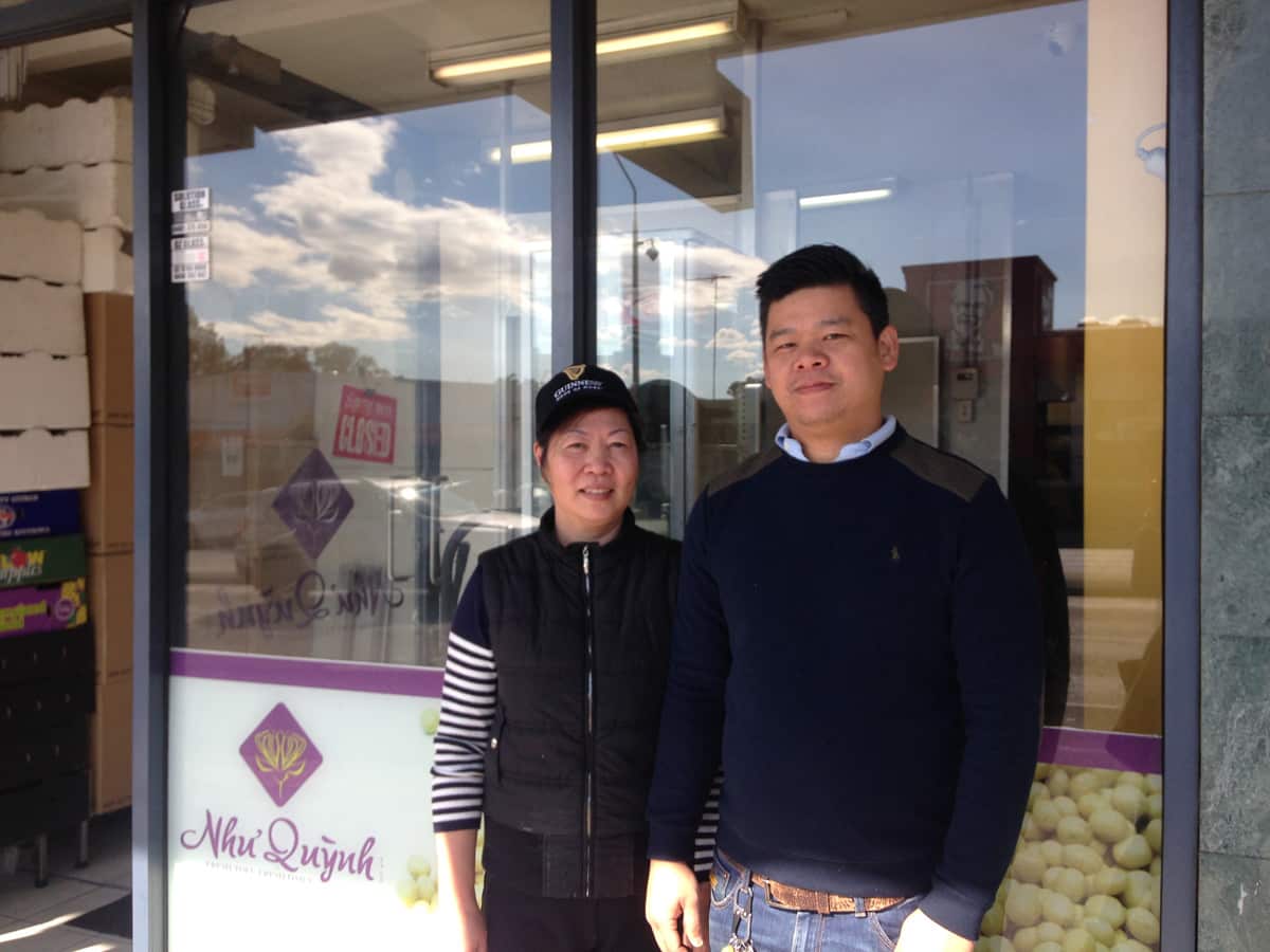 Nga Nguyen and her son-in-law  Thai Nguyen