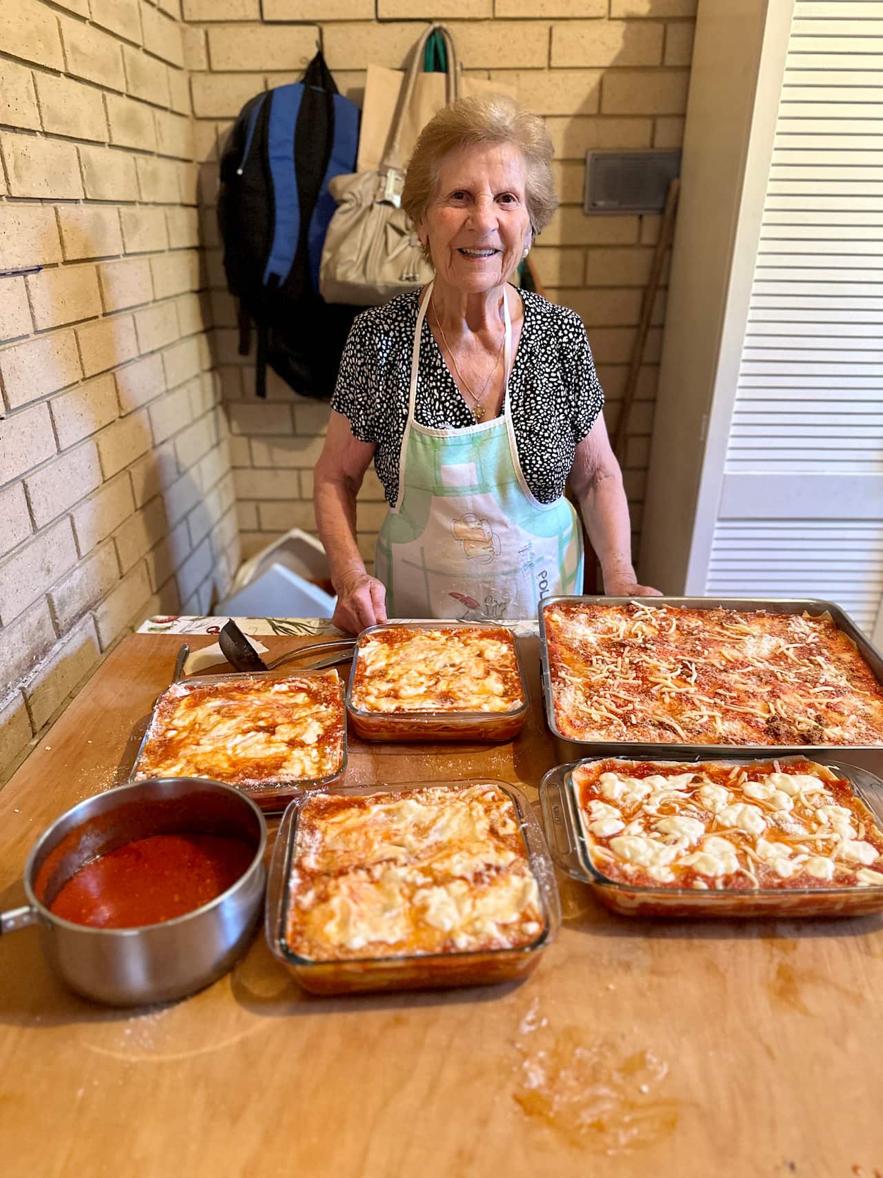 Nonna with her lasagne