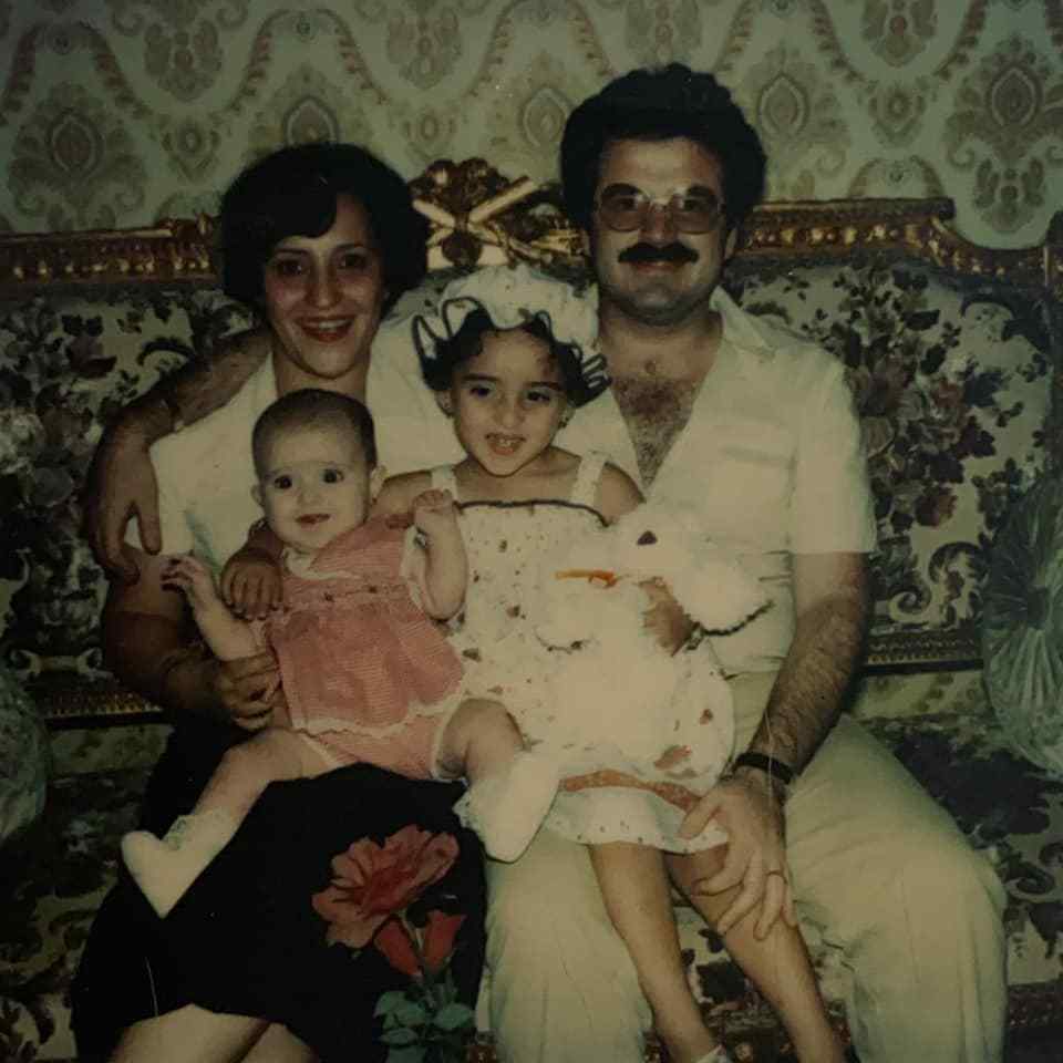 Racha Abou Alchamat when she was a child with her family. 