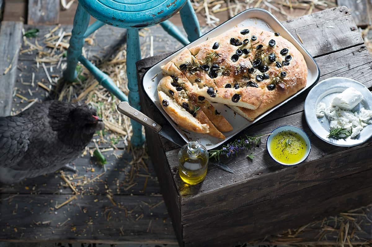 Olive and rosemary focaccia