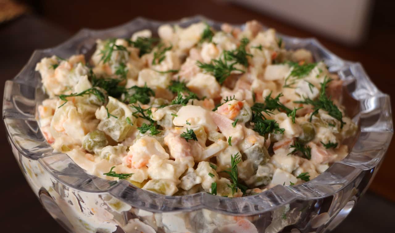 Russian olivye salad