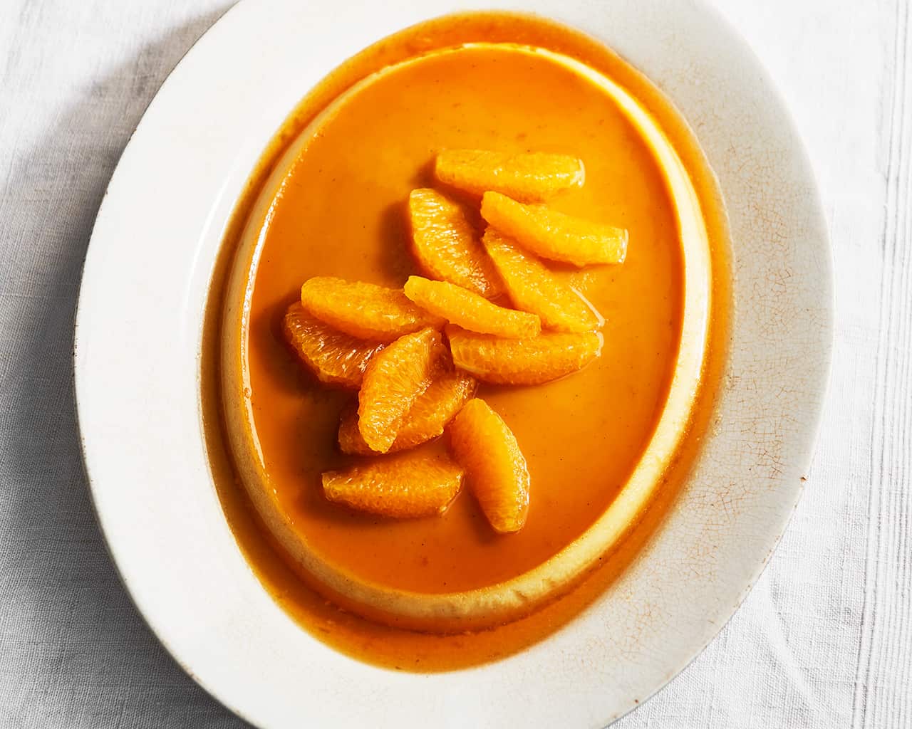 Orange caramel flan (flam de taronja)