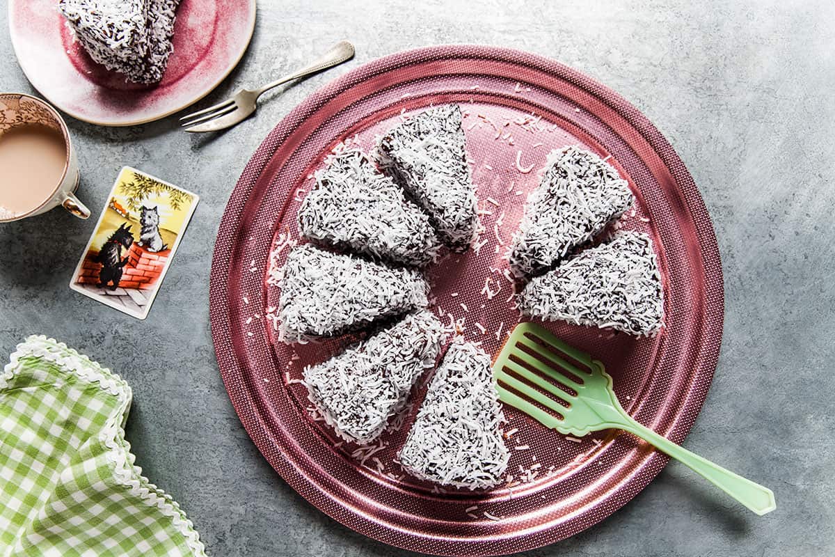 orange lamington cake