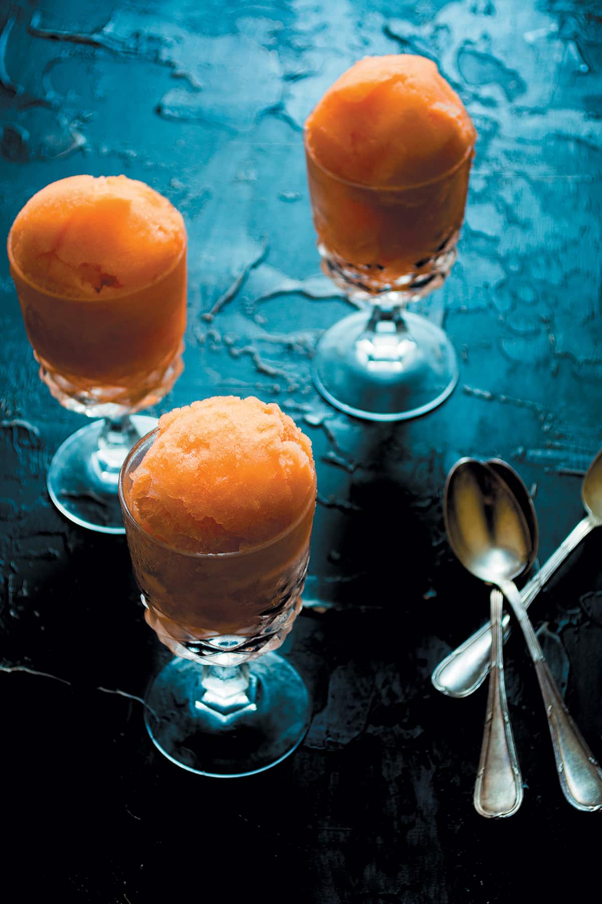 Orange, pink grapefruit and Aperol sorbet (sorbetto all’arancia, pompelmo rosa e aperol)